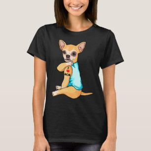 I Love Mum Tattoo Chihuahua Mum Dog Women T-Shirt