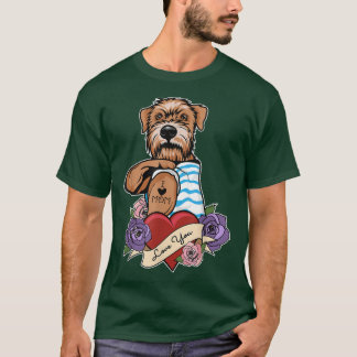I Love Mum Tattoo Design I SoftCoated Wheaten Terr T-Shirt