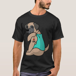 I Love Mum Tattoo English Mastiff Mother Dog T-Shirt