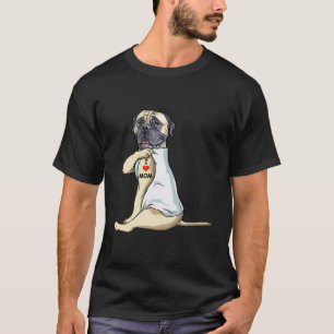 I Love Mum Tattoo English Mastiff Mum Dog Lover Wo T-Shirt