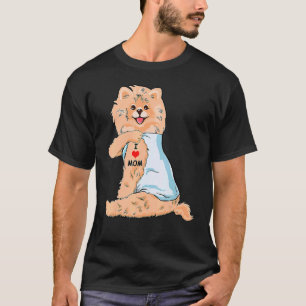 I Love Mum Tattoo German Spitz Mum Dog Mother's Da T-Shirt