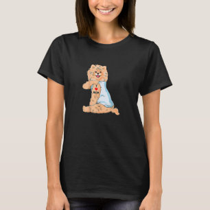 I Love Mum Tattoo German Spitz Mum Dog Mother's Da T-Shirt