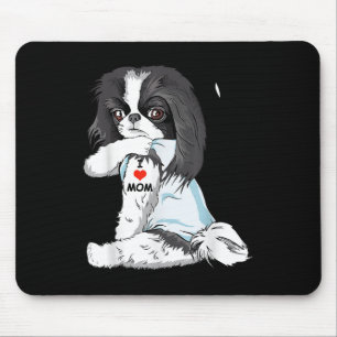 I Love Mum Tattoo Japanese Chin Mum Dog Lover Wome Mouse Pad