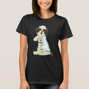 I Love Mum Tattoo Lhasa Apso Mum Dog  Women T-Shirt
