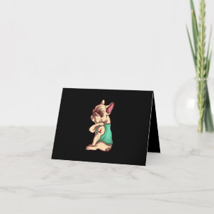 I Love Mum Tattoo Lover Funny French Bulldog Gift Card