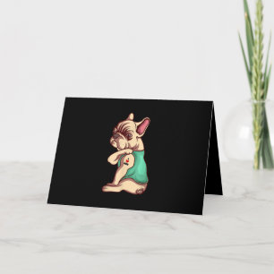 I Love Mum Tattoo Lover Funny French Bulldog Gift Card