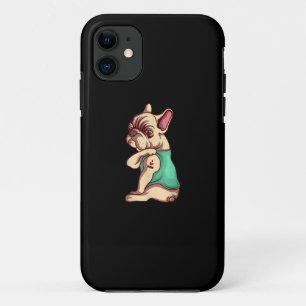 I Love Mum Tattoo Lover Funny French Bulldog Gift iPhone 11 Case
