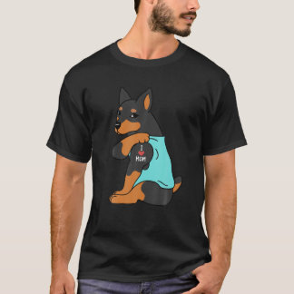 I Love Mum Tattoo Miniature Pinscher Funny Mother' T-Shirt