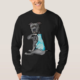 I Love Mum Tattoo Pitbull Dog Lover Women Gift Pit T-Shirt