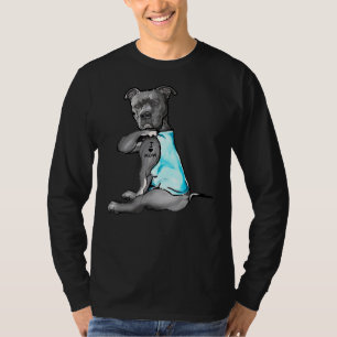 I Love Mum Tattoo Pitbull Dog Lover Women Pitbull T-Shirt
