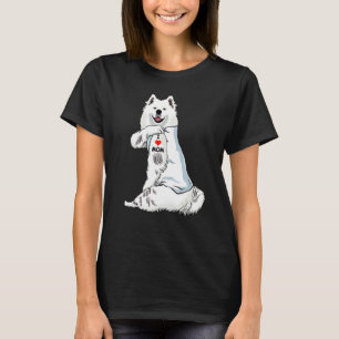 I Love Mum Tattoo Samoyed Mum Dog Women T-Shirt