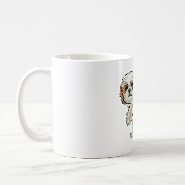I Love Mum Tattoo Shih Tzu Mum Funny Mother_s Day  Coffee Mug (Left)