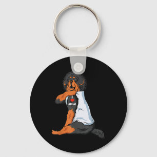 I Love Mum Tattoo Tibetan Mastiff Mum Dog Lover Wo Key Ring