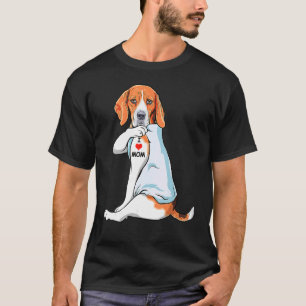 I Love Mum Tattoo Treeing Walker Coonhound Mum Dog T-Shirt