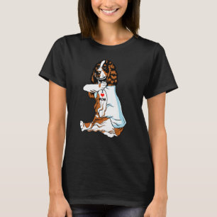 I Love Mum Tattoo Welsh Springer Spaniel Mum Dog W T-Shirt