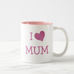 I Love Mum Two-Tone Coffee Mug