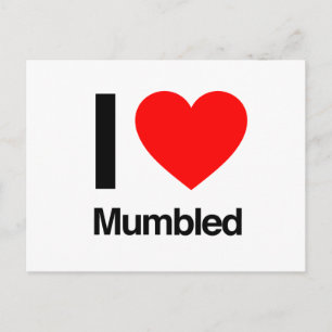 i love mumbled postcard