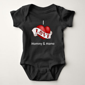 I Love Mummy and Momma Baby Bodysuit