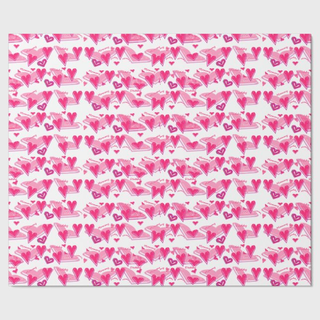I love mummy & daddy wrapping paper (Seam)