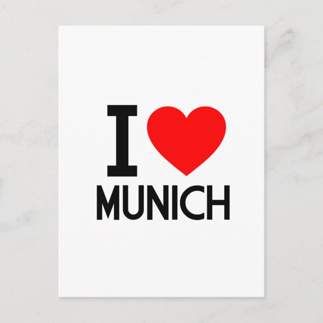I Love Munich Postcard (Front)