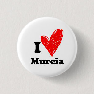 I love Murcia 3 Cm Round Badge