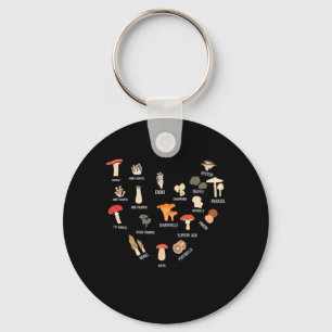 I Love Mushrooms Key Ring