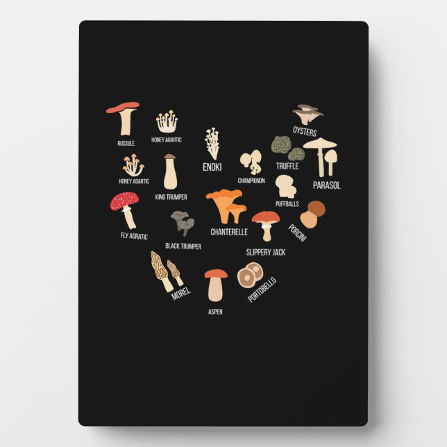 I Love Mushrooms Plaque (Front)