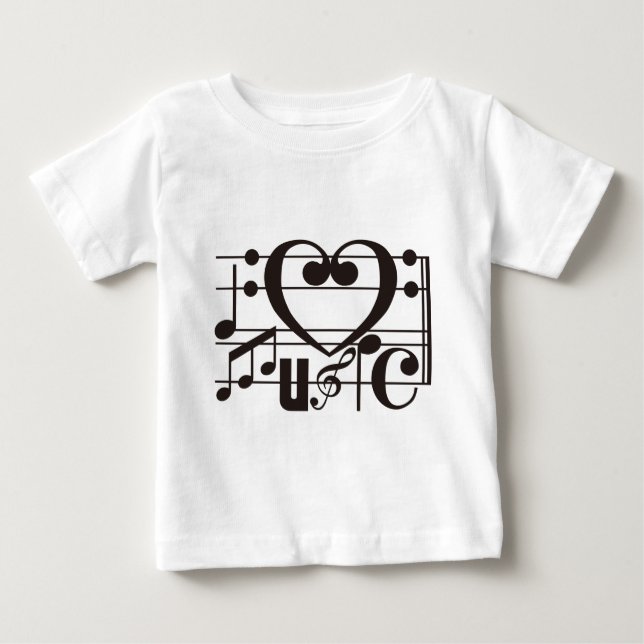 I LOVE MUSIC BABY T-Shirt (Front)