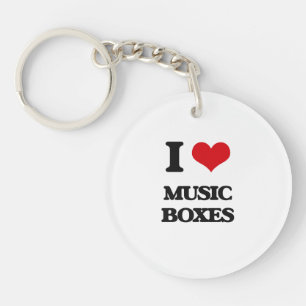 I Love Music Boxes Key Ring