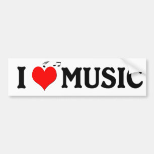 I love Music Bumper Sticker
