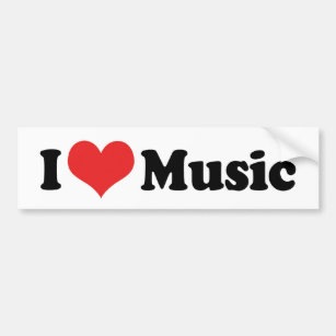 I Love Music Bumper Sticker