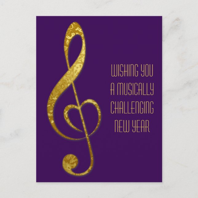 I love music - cards, stickers, postage holiday postcard (Front)