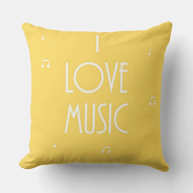 i love music cushion (Front)