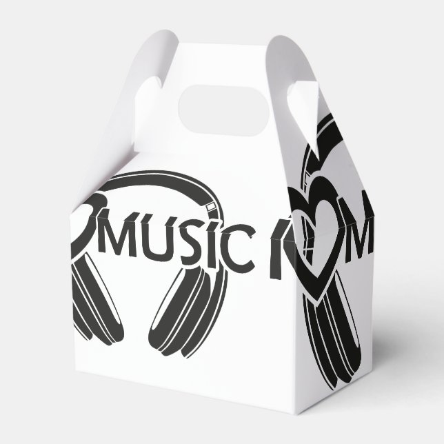 I love music headphones favour box (Back Side)