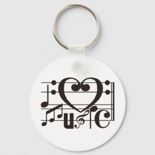I LOVE MUSIC KEY RING