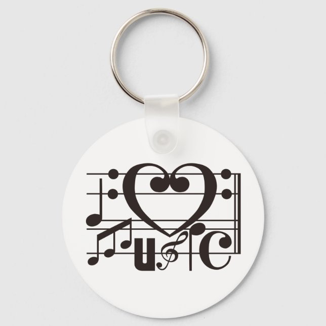 I LOVE MUSIC KEY RING (Front)