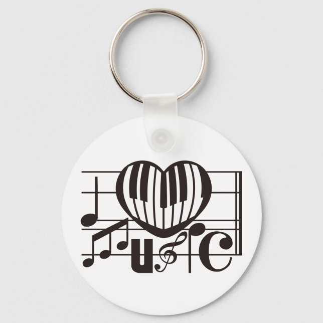 I LOVE MUSIC KEY RING (Front)