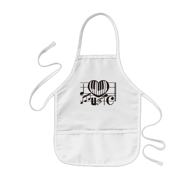 I LOVE MUSIC KIDS APRON (Front)