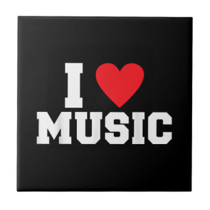 I love Music Lover Ceramic Tile
