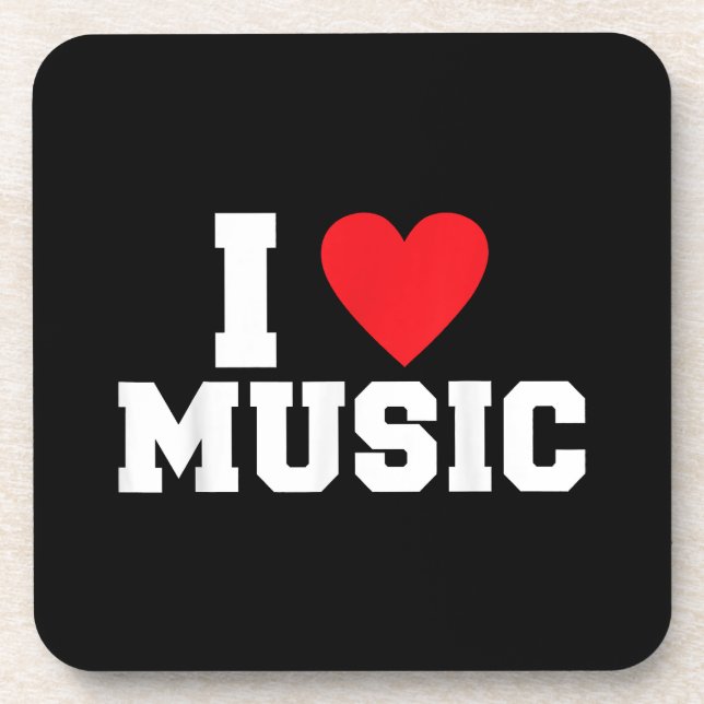 I love Music Lover Coaster (Front)