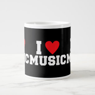 I love Music Lover Large Coffee Mug
