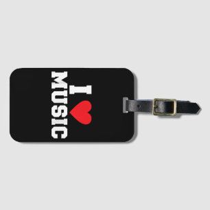 I love Music Lover Luggage Tag