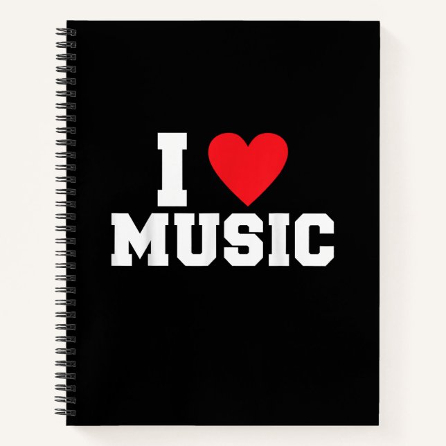 I love Music Lover Notebook (Front)