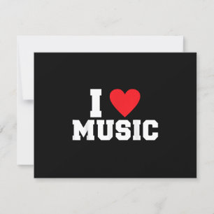 I love Music Lover RSVP Card
