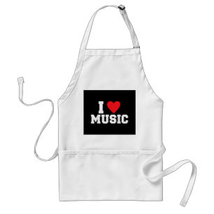 I love Music Lover Standard Apron