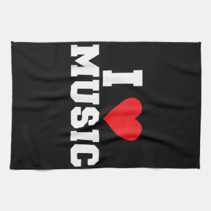 I love Music Lover Tea Towel