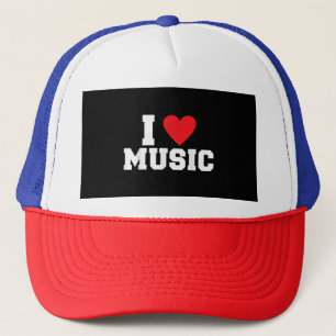 I love Music Lover Trucker Hat