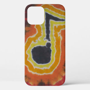 I Love Music Notes Tie Dye iPhone 12 Case