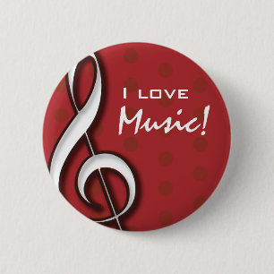 I Love Music Pin