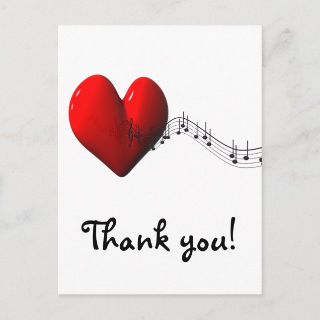 I love music postcard (Front)